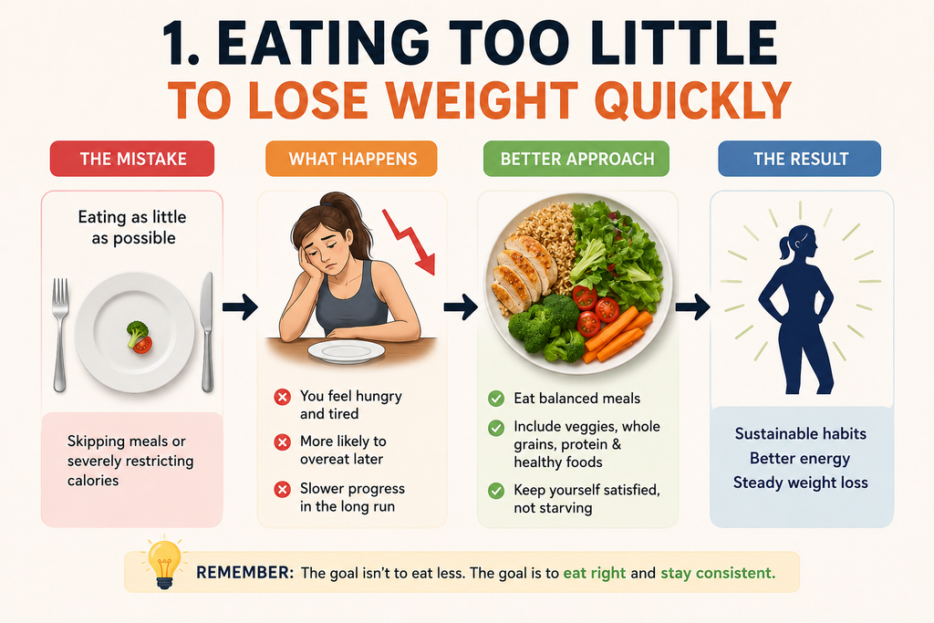 Balanced eating vs eating too little for weight loss