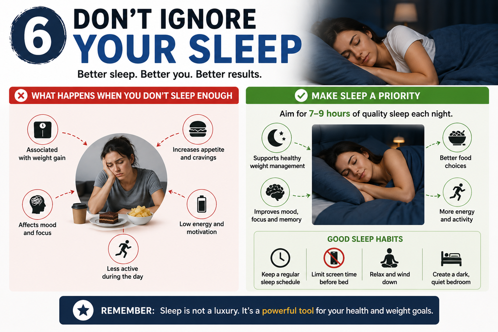 Getting enough sleep as part of a healthy weight-loss routine